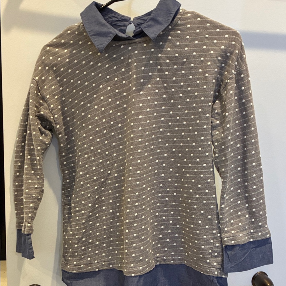 Ann Taylor blouse - Gray and Blue